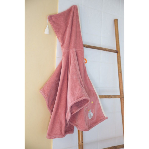 Personalized bath cape for children  Marsala Squirrel