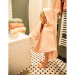 Personalized bath cape for children  Pink Rabbit