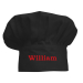 Personalized black chefs hat for children