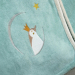 Personalized child bathrobe Green Penguin