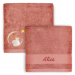 Personalized children's towel 70 x 140 cm  Marsala Squirrel
