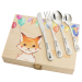Personalized cutlery set balloons and animals