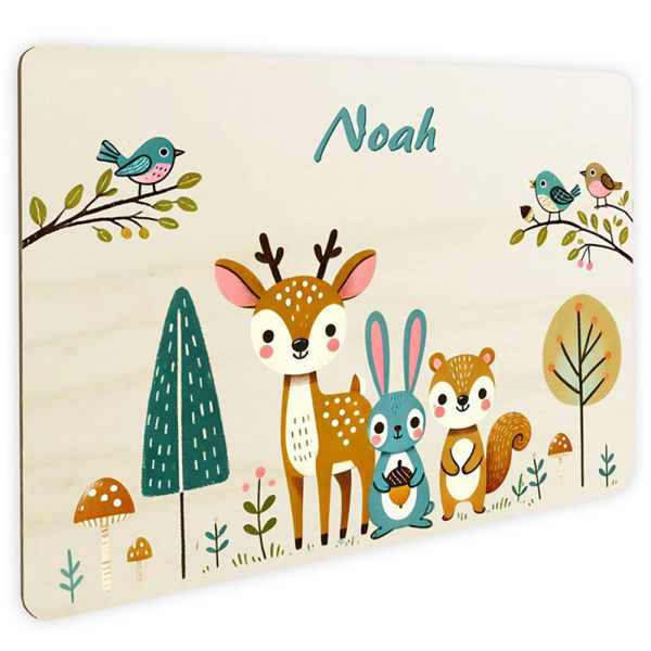 Personalized enchanted forest door sign