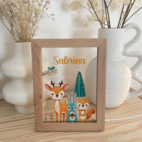 Personalized Enchanted Forest LED Frame
