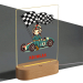Personalized night light with race car and name