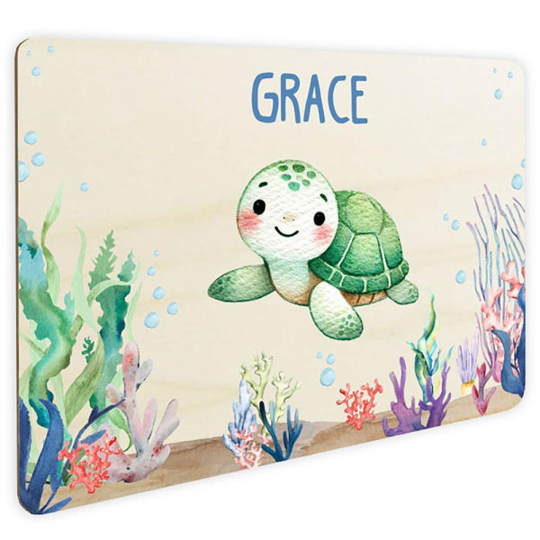 Personalized ocean door sign