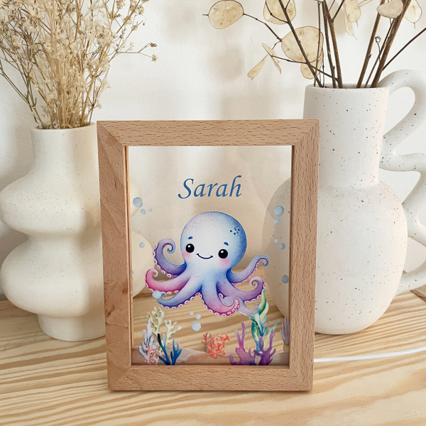 Personalized ocean LED frame