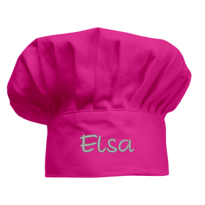 Personalized pink chefs hat for children