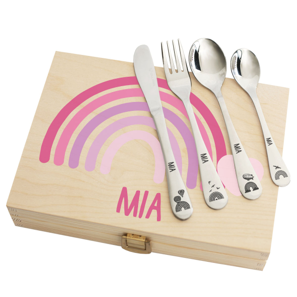 Rainbow box and its personalized cutlery