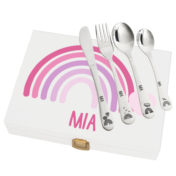 Rainbow box and its personalized cutlery