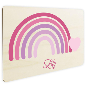 Personalized door sign with name and rainbow Personalized door sign with name and rainbow