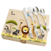 Personalized cutlery set Safari with print