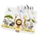 Personalized cutlery set Safari with print
