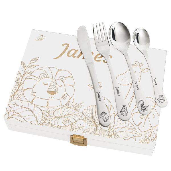 Personalised savannah cutlery for children