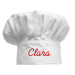 Personalized white chefs hat for children