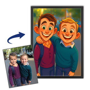 Humorous caricature based on a photo