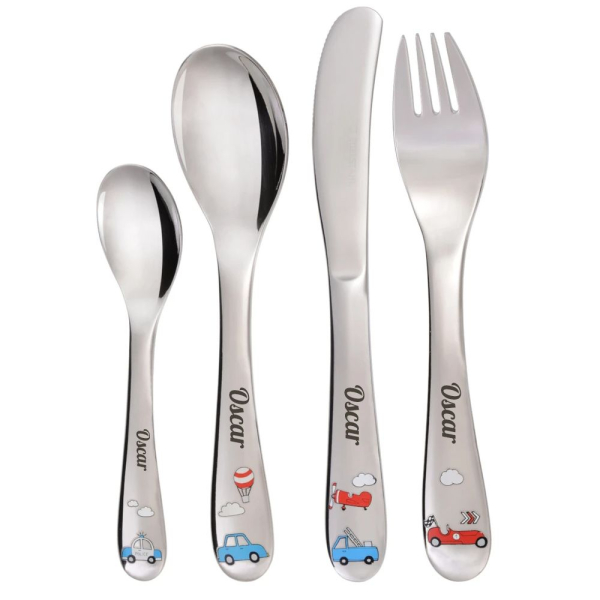 Pilot cutlery personalised with first name