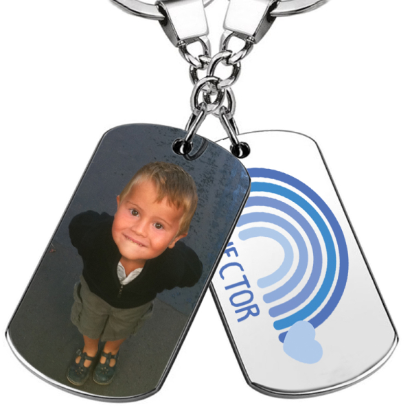 Personalized rainbow keychain