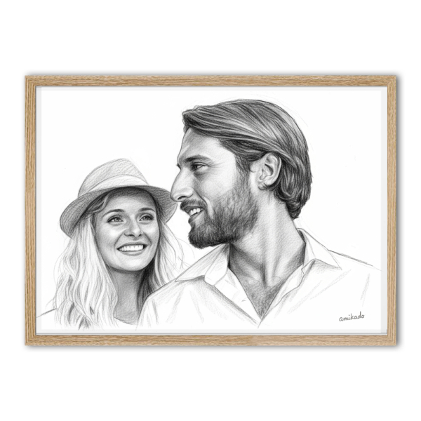 Charcoal-style portrait based on a photo