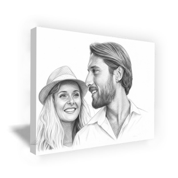 Charcoal-style portrait based on a photo