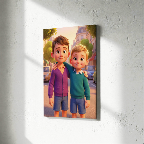 Portrait in the style of 3D animated film based on a photo