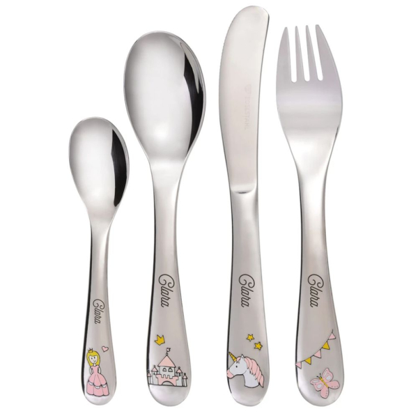 Princess cutlery personalised with name