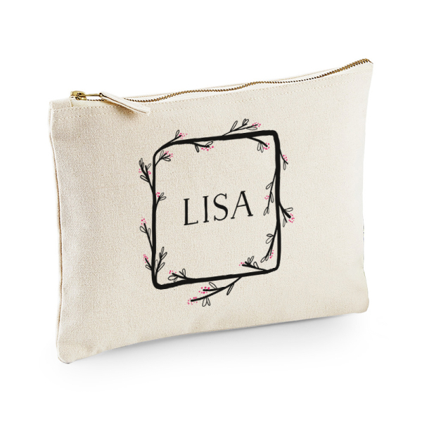 Printed pouch Flower frame