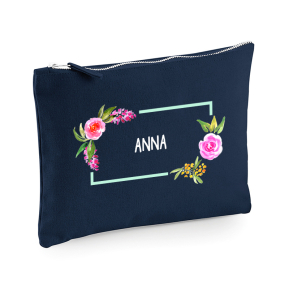 Printed pouch watercolour flowers Printed pouch watercolour flowers