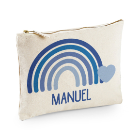 Printed rainbow cotton pouch Printed rainbow cotton pouch