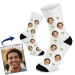 Printed socks with painted-style faces Printed socks with painted-style faces