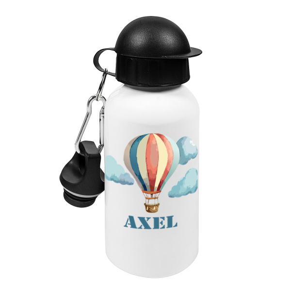 Printed water bottle hot air balloon