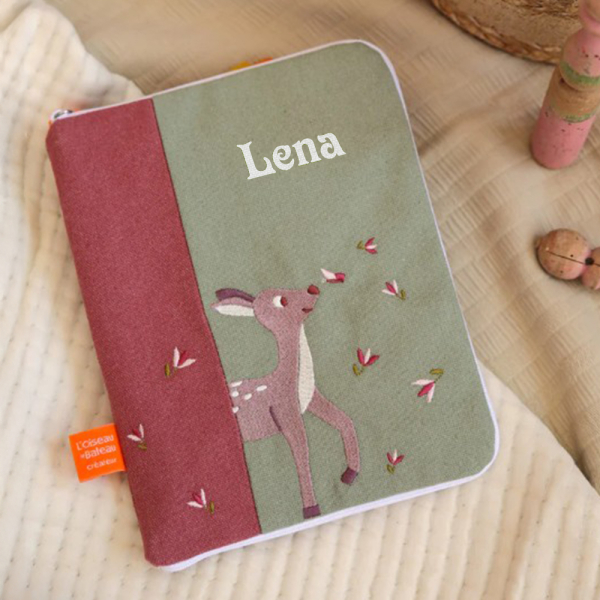 Personalised Health Record Book Cover Fawn