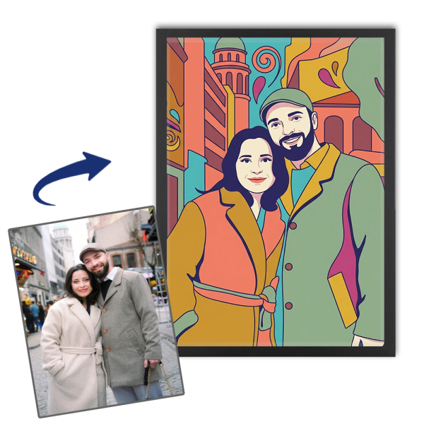 Psychedelic portrait from a photo