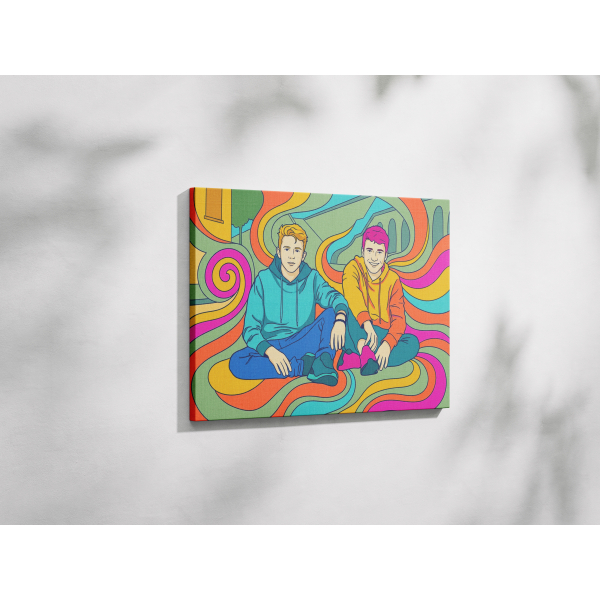 Psychedelic portrait from a photo