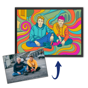 Psychedelic portrait from a photo