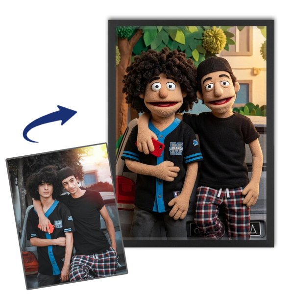 Puppet-style portrait from a photo
