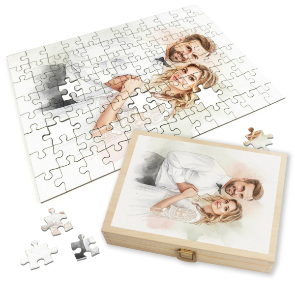Puzzle from a photo transformed into Watercolour
