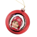 Red Christmas Bauble personalised with a photo Red Christmas Bauble personalised with a photo