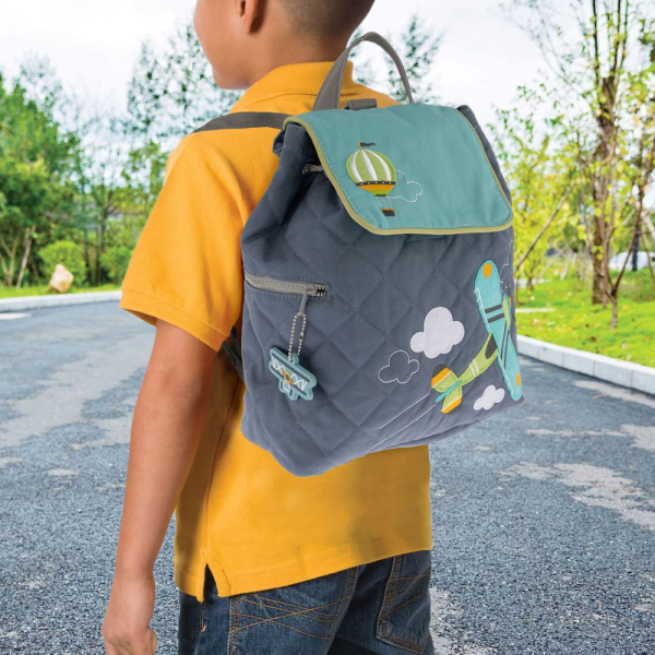 Personalised aeroplane and balloon backpack