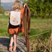 Personalised children's backpack with scooter embroidery