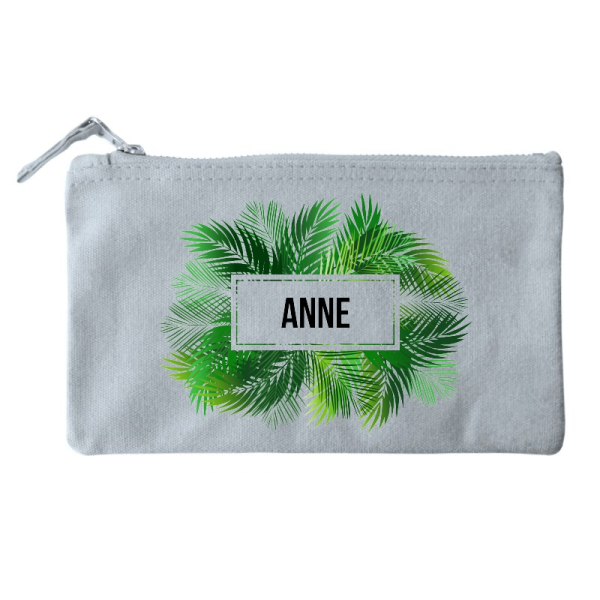 Small cotton pouch with palm print