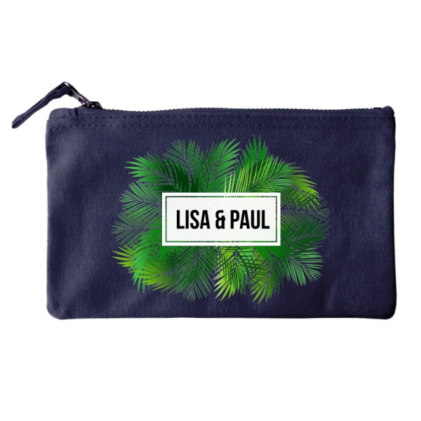 Small cotton pouch with palm print