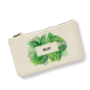 Small cotton pouch with palm print Small cotton pouch with palm print