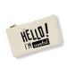 Small cotton pouch personalised HELLO
