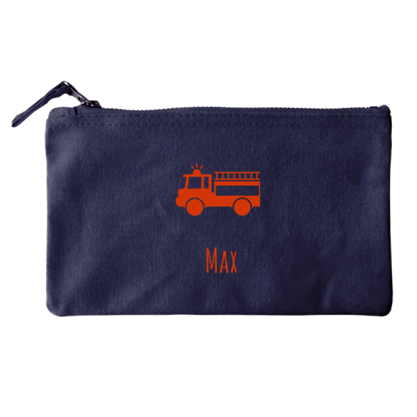 Small cotton pouch printed with name and design