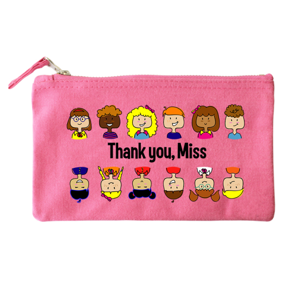 Small cotton pouch printed Thank you Teacher