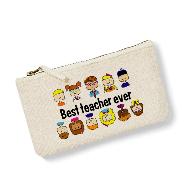 Small cotton pouch printed Thank you Teacher