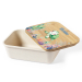 Snack box with personalised bamboo lid and aquatic design