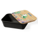 Snack box with personalised bamboo lid and aquatic design