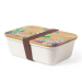 Snack box with personalised bamboo lid and aquatic design